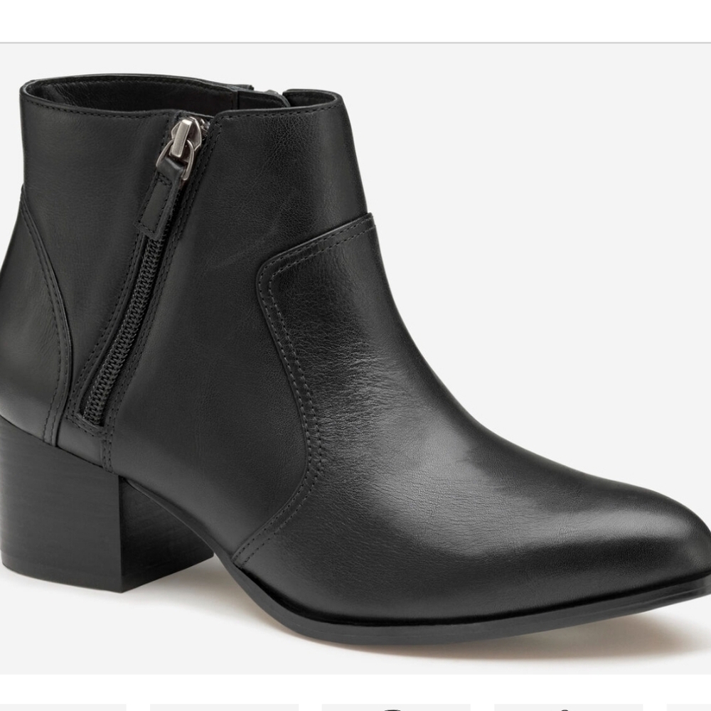 Johnston & Murphy Trista Black Ankle Booties (Chelsea)